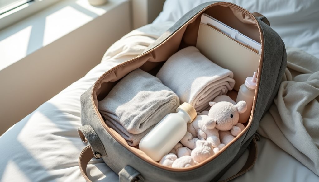 découvrez notre liste complète des essentiels à mettre dans la valise pour la maternité, pour préparer sereinement l'arrivée de bébé et votre séjour à l'hôpital.